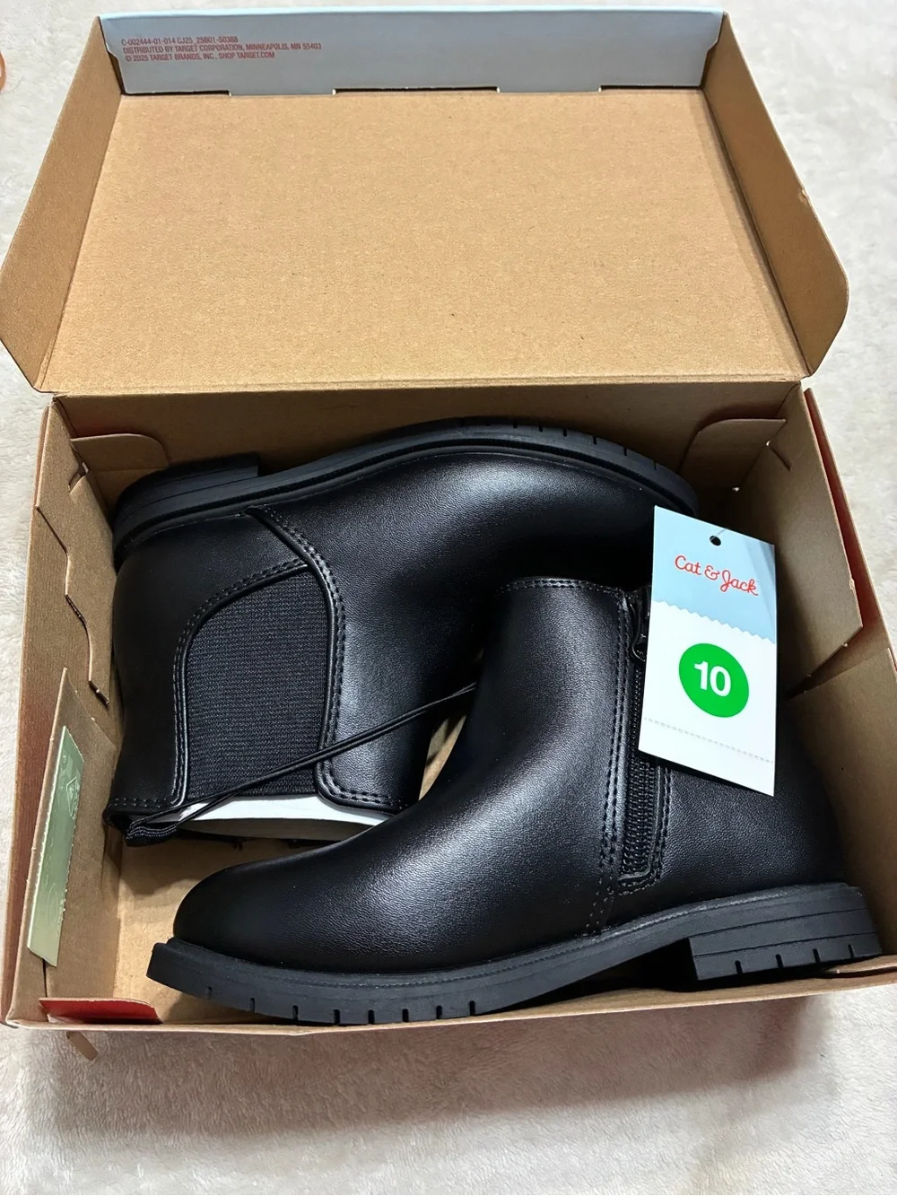 Cat & Jack Black Kids Chelsea Ankle Boots